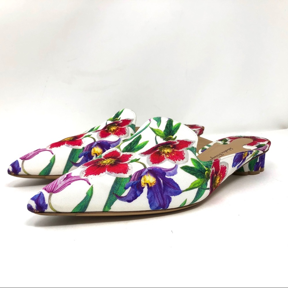 SALVATORE FERRAGAMO floral mules, size 10 - Picture 5 of 14